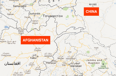 China-Afghanistan map